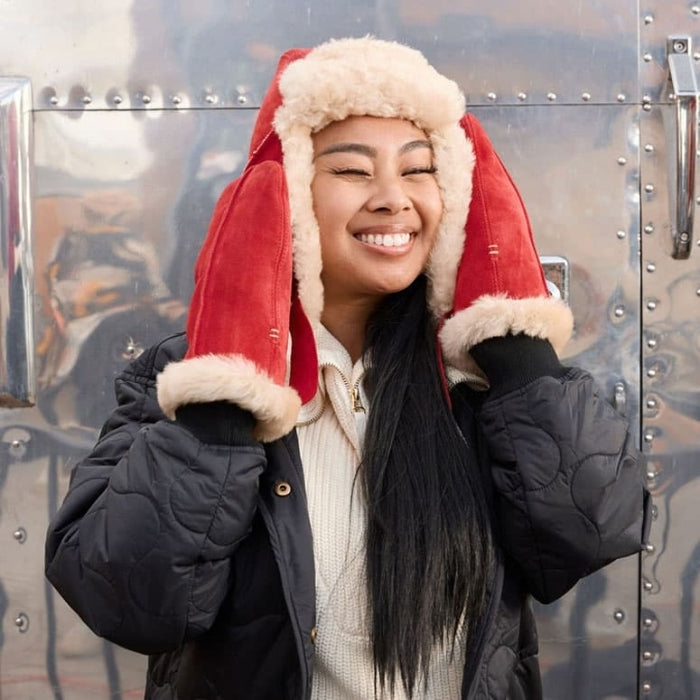 Minnetonka Sheepskin Bomber Hat - Red – The Covered Bridge and