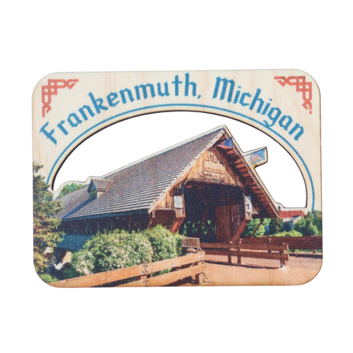 Holz Brücke Bridge Cutout Magnet