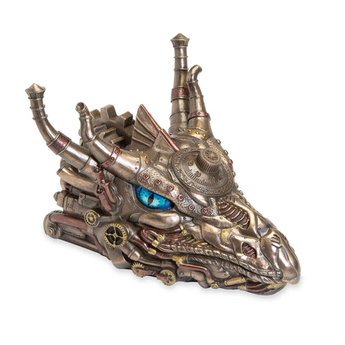 Steampunk Dragon Head Safe Trinket Box