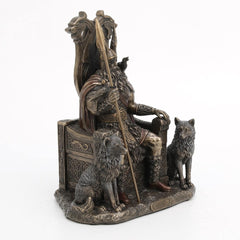 Odin Sitting On Throne with Wolves