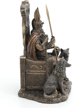 Odin Sitting On Throne with Wolves