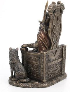 Odin Sitting On Throne with Wolves