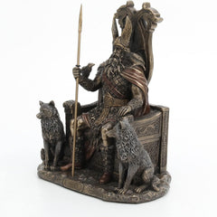 Odin Sitting On Throne with Wolves