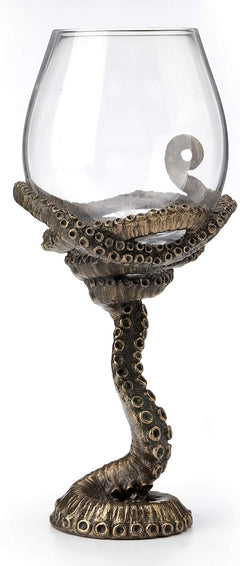 Steampunk Octopus Wine Glass