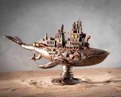 Galactic Colony Whale Ship Steampunk Statue