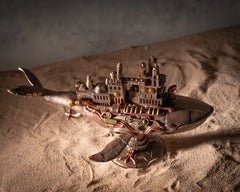 Galactic Colony Whale Ship Steampunk Statue