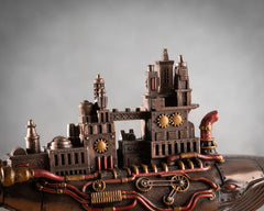 Galactic Colony Whale Ship Steampunk Statue