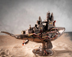 Galactic Colony Whale Ship Steampunk Statue