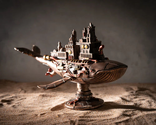 Galactic Colony Whale Ship Steampunk Statue