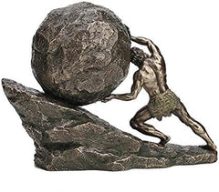 Sisyphus and The Eternal Boulder Statue