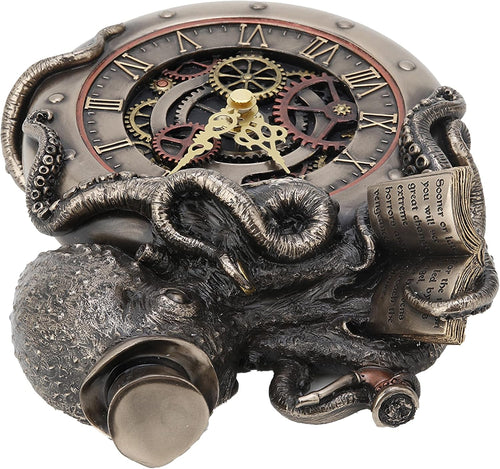 Steampunk Nostradamus Prophet Octopus Wall Clock