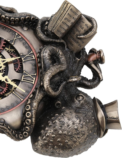 Steampunk Nostradamus Prophet Octopus Wall Clock