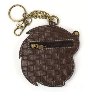 Attachable Brown Hedgehog Key Chain and Coin Purse 