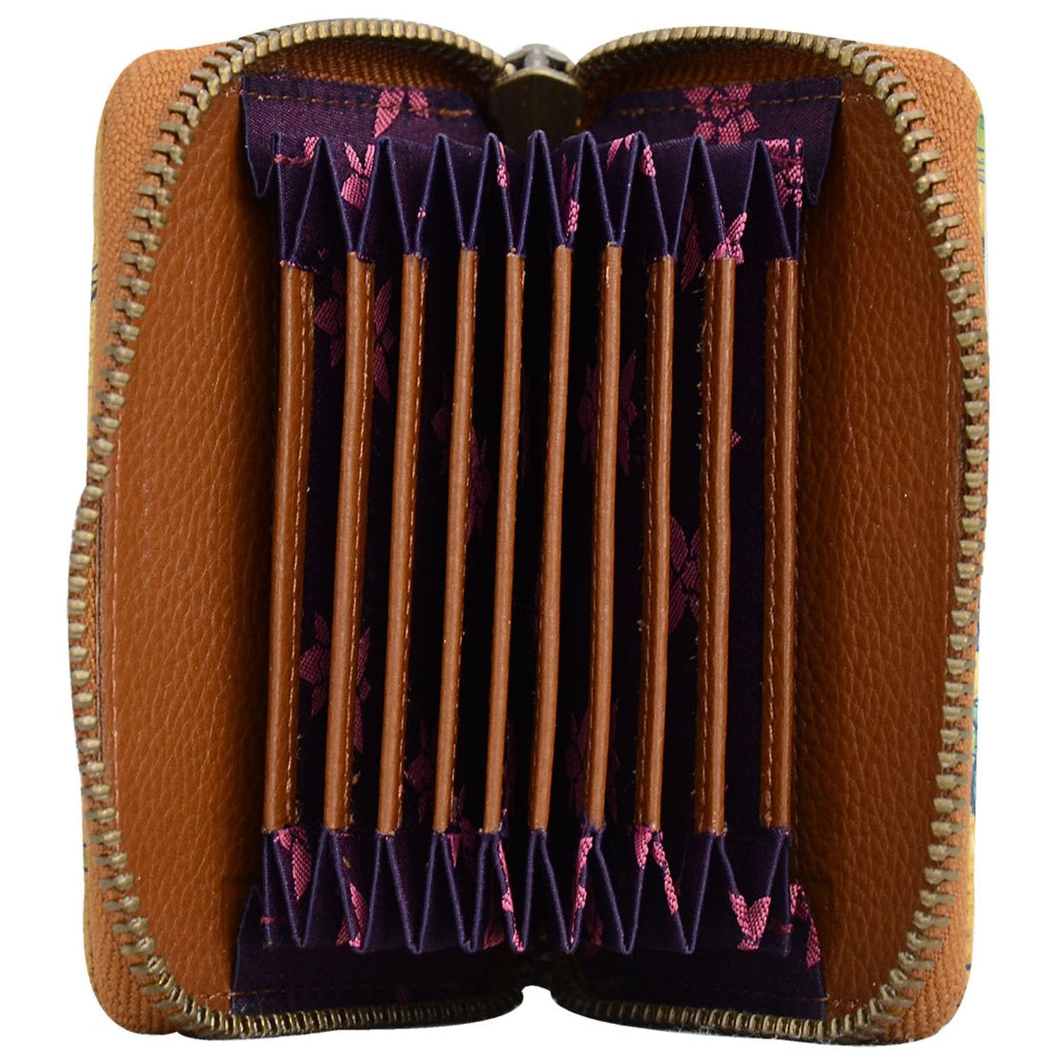 Anuschka Caribbean Garden Accordion Credit Card Holder