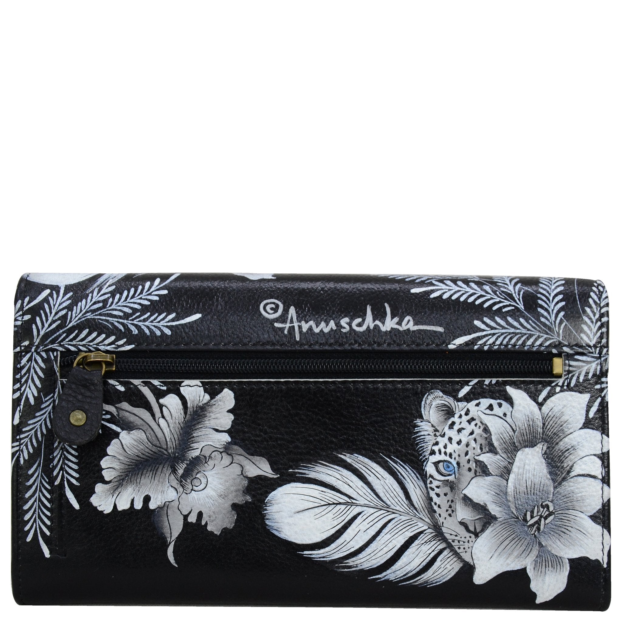 Anuschka Cleopatra's Leopard Accordion Flap Wallet