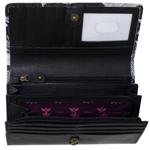 Anuschka Cleopatra's Leopard Accordion Flap Wallet