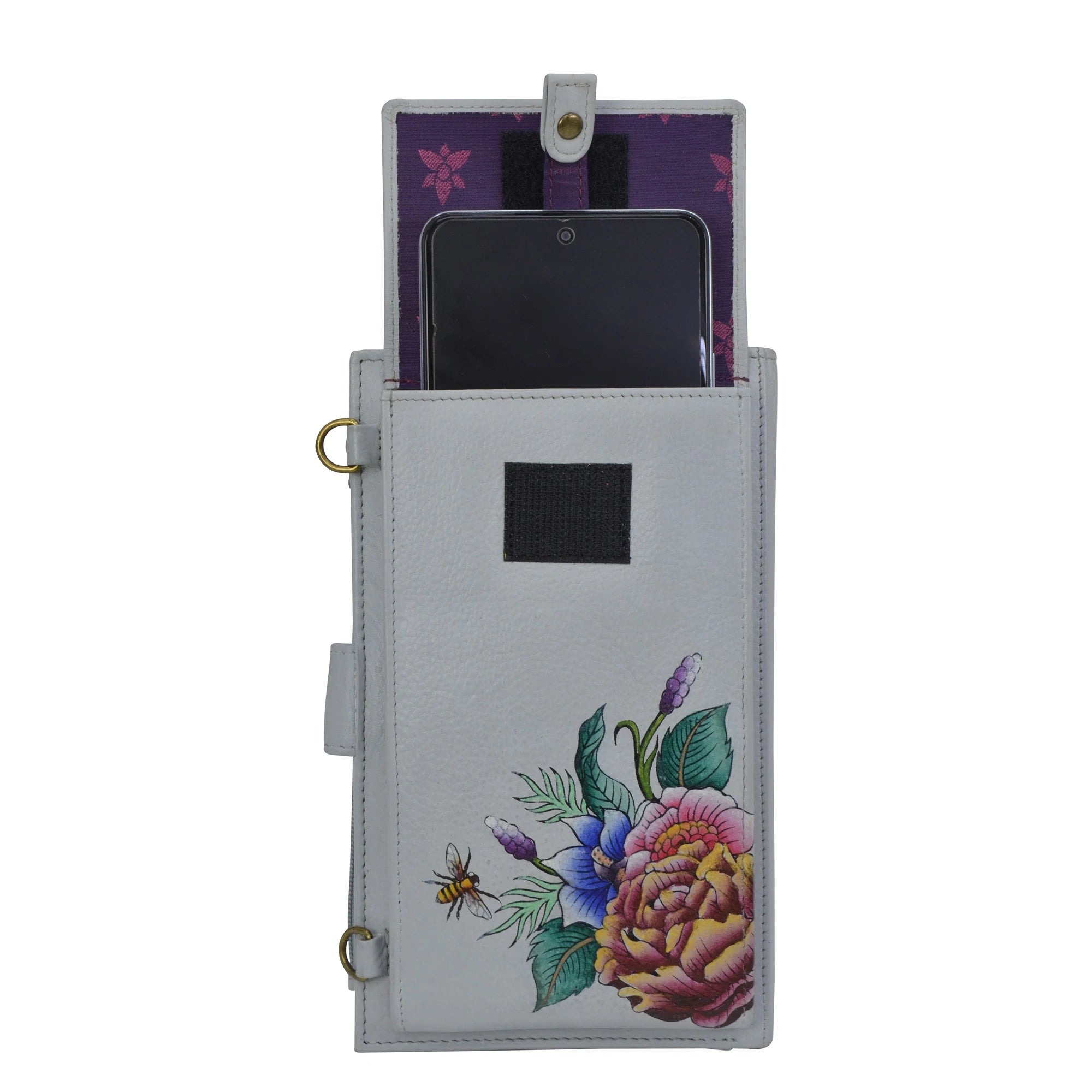 Anuschka Floral Charm Cell Phone Case and Wallet