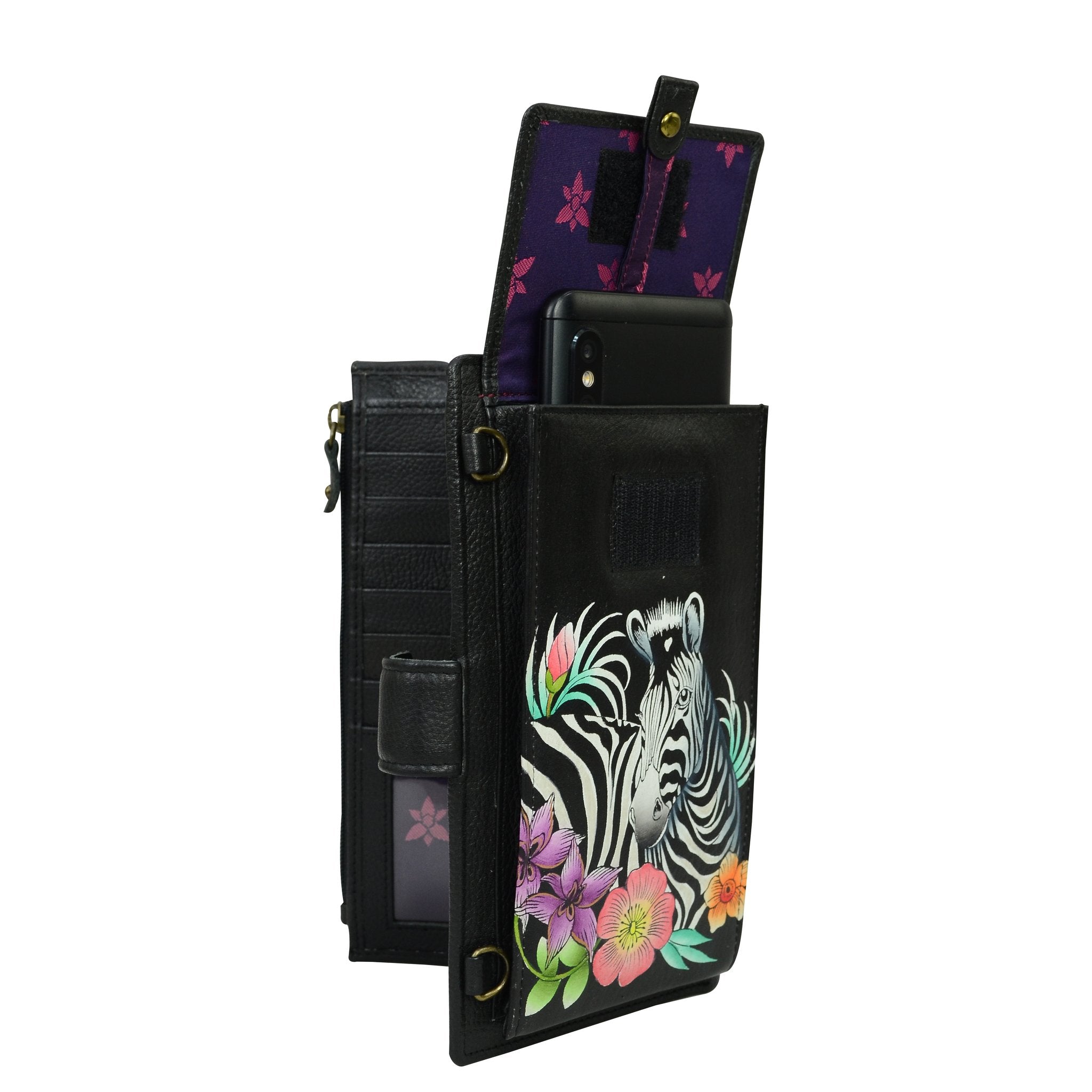 Anuschka Playful Zebra Smartphone Wallet