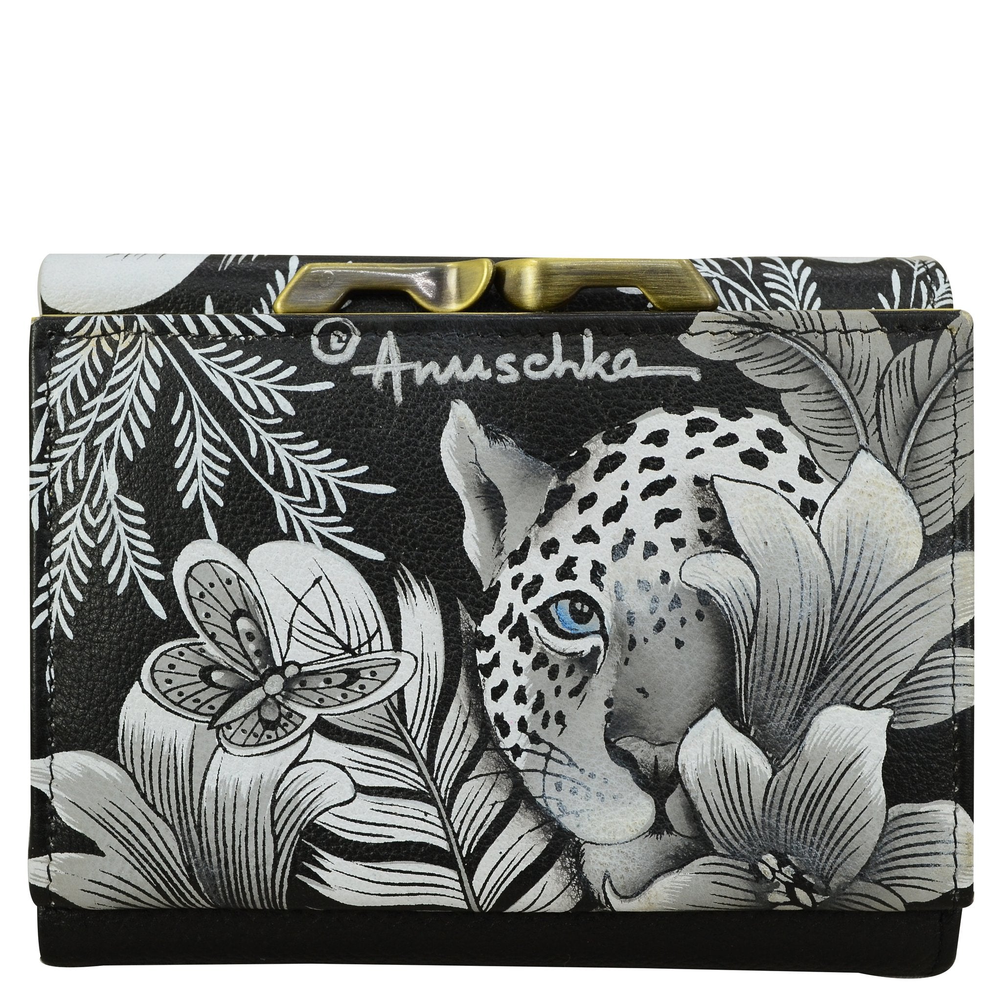 Anuschka Cleopatra's Leopard Triple Fold French Wallet