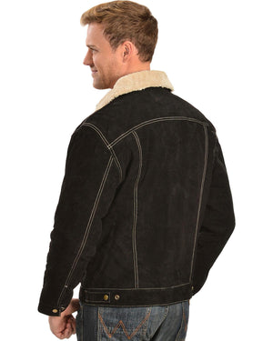 Men's Sherpa Lined Suede Leather Jacket