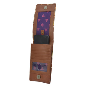 Anuschka Cleopatra's Leopard Tan Smartphone Crossbody