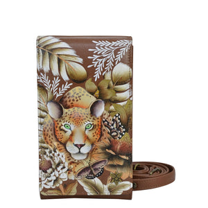 Anuschka Cleopatra's Leopard Tan Smartphone Crossbody