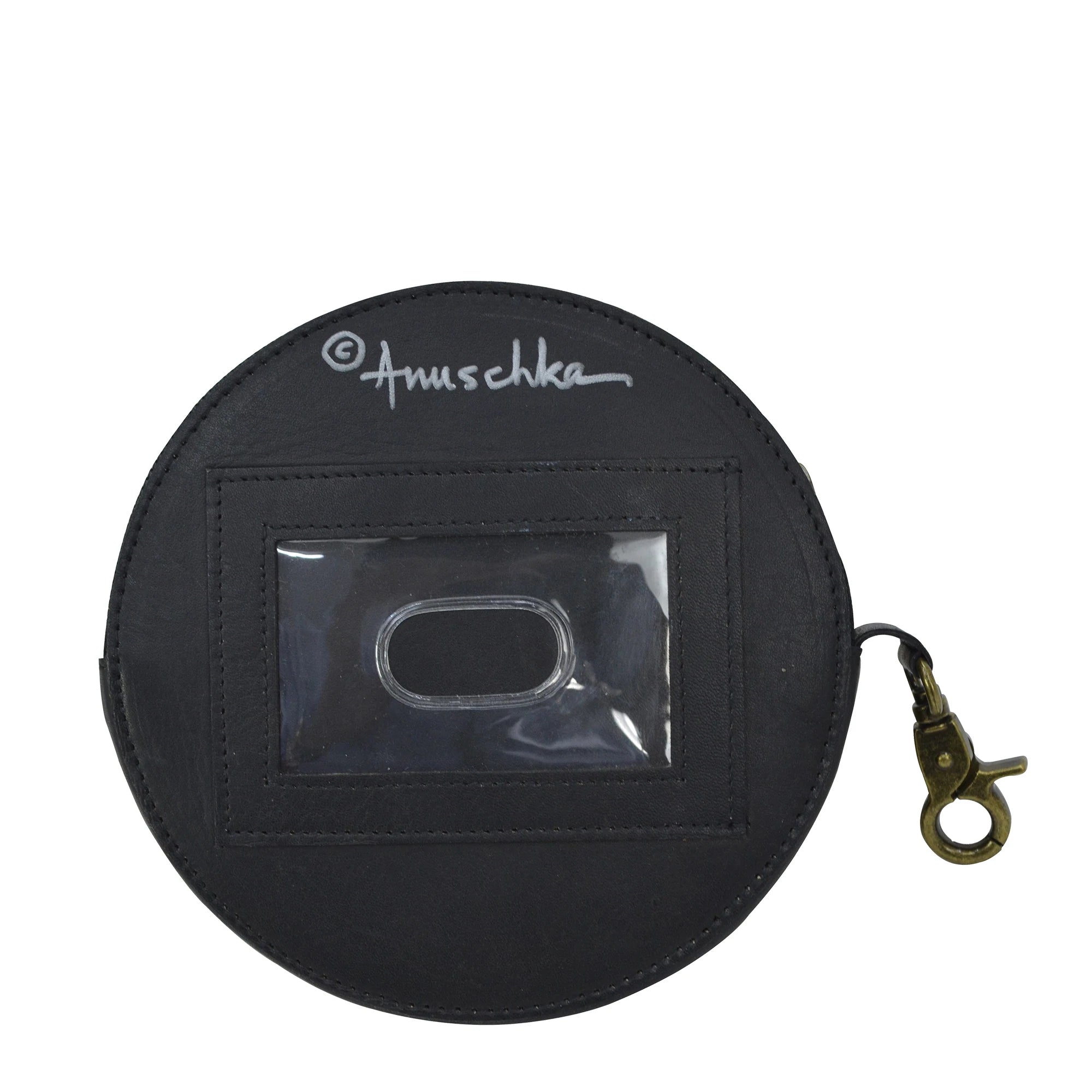 Anuschka Hummingbird Black Round Coin Purse