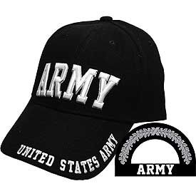 United States Army Black and  White Cap