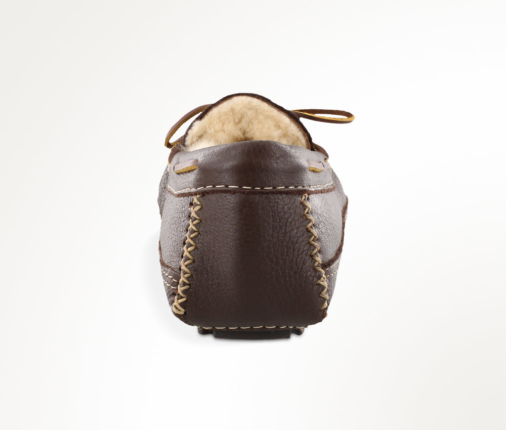 Sheepskin Moose Slipper Chocolate The Covered Bridge and Leather Shop