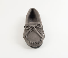Minnetonka Kilty Moccasin - Grey