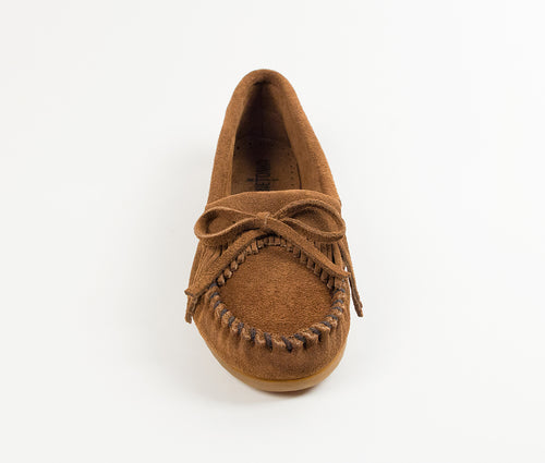 Minnetonka Kilty Moccasin - Dusty Brown