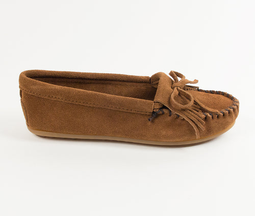 Minnetonka Kilty Moccasin - Dusty Brown