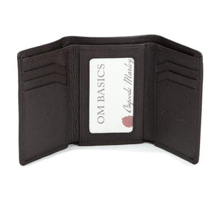 Basics ID Trifold Leather Wallet