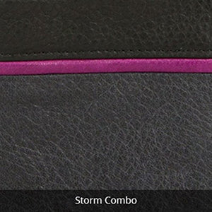RFID Zip Leather Wallet in Charcoal Gray
