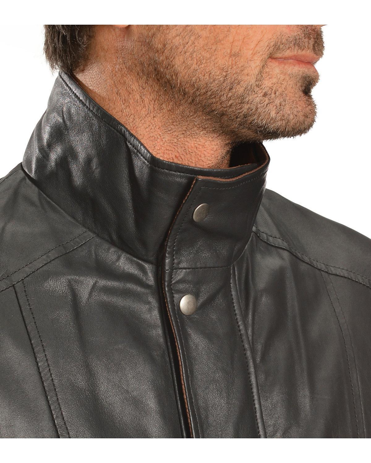 Men's Double Collar Leather Jacket