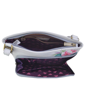 Anuschka Floral Charm Front Organizer Crossbody