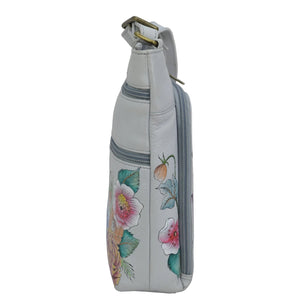 Anuschka Floral Charm Front Organizer Crossbody
