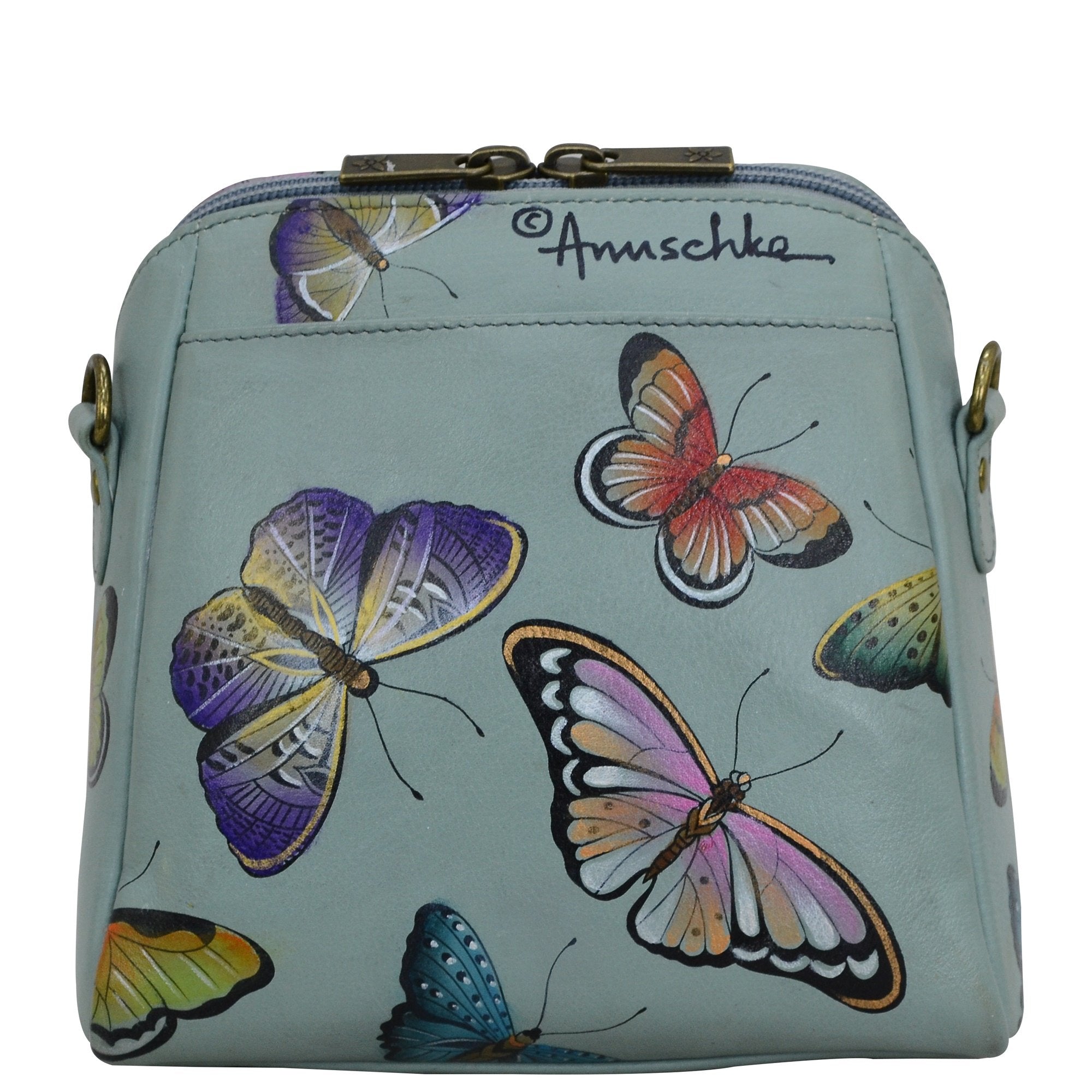 Anuschka Butterfly Heaven Zip Around Travel Organizer