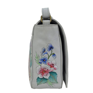 Anuschka Floral Charm Flap Crossbody