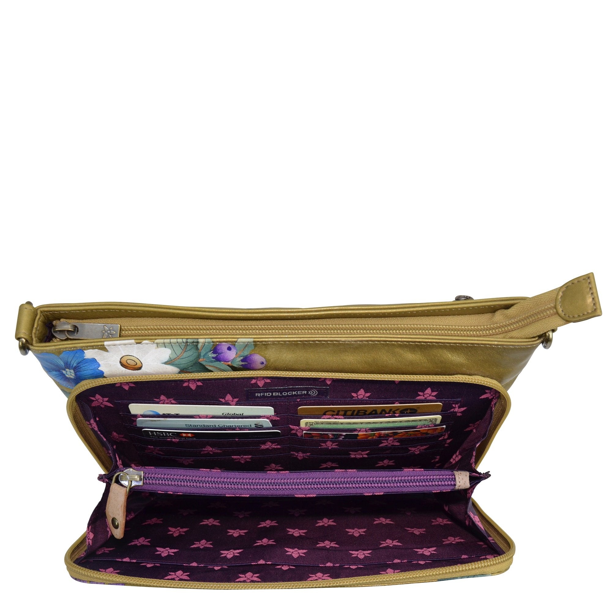 Anuschka Dreamy Floral RFID Blocking Organizer