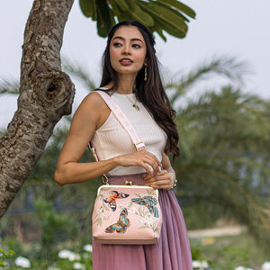 Anuschka Butterfly Melody Medium Frame Satchel