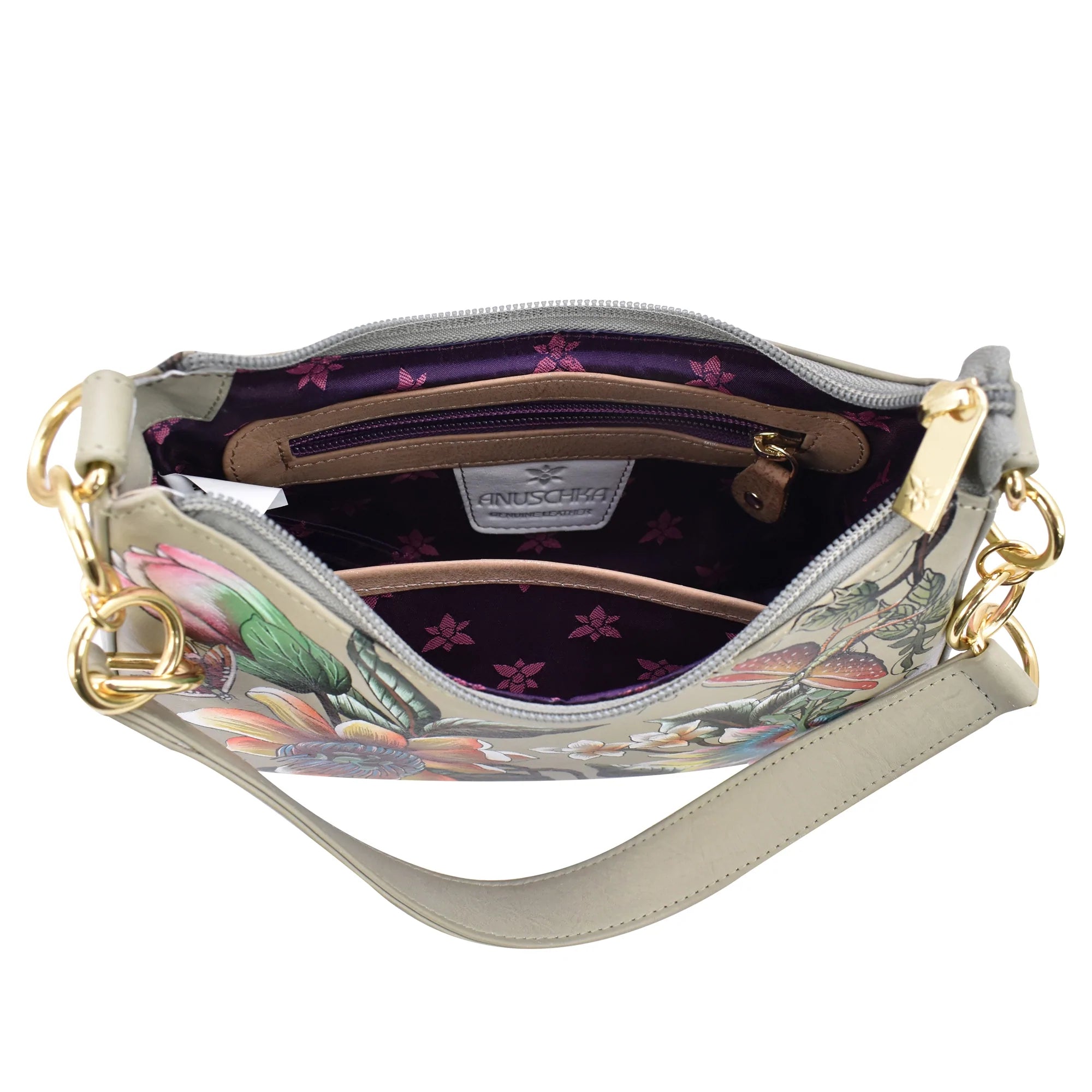 Anuschka Floral Passion Small Convertible Hobo