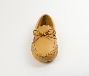 Double Deerskin Moccasin - Natural