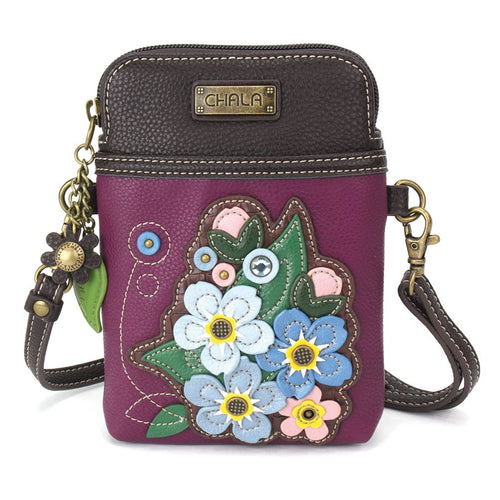 Forget Me Nots Cellphone Crossbody - Purple