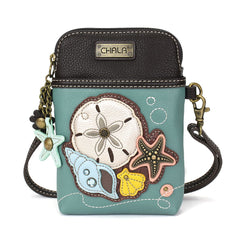 Sand Dollar Cellphone Crossbody - Teal