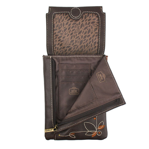 Sunflower Criss Cellphone Crossbody - Brown