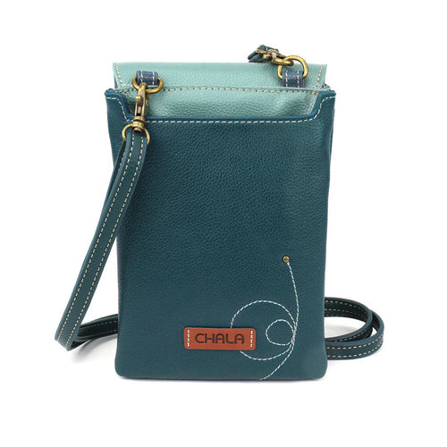 Turtle Criss Cellphone Crossbody - Teal