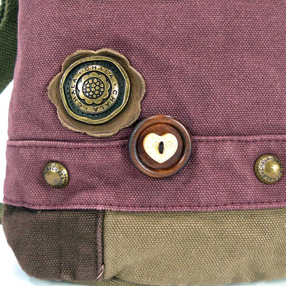 Dragonfly Patch Crossbody with Metal Charm - Mauve