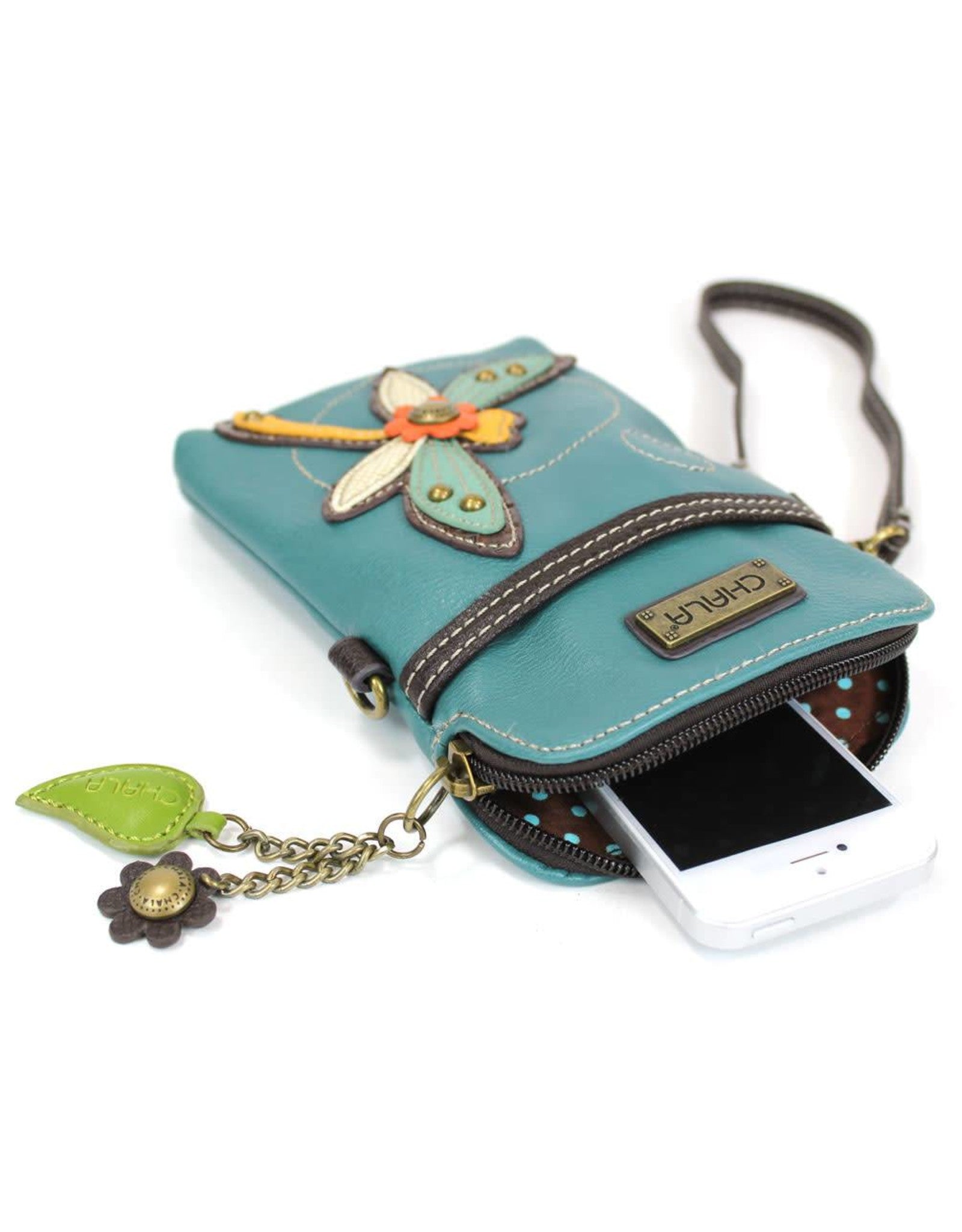 Dragonfly Cellphone Crossbody - Turquoise