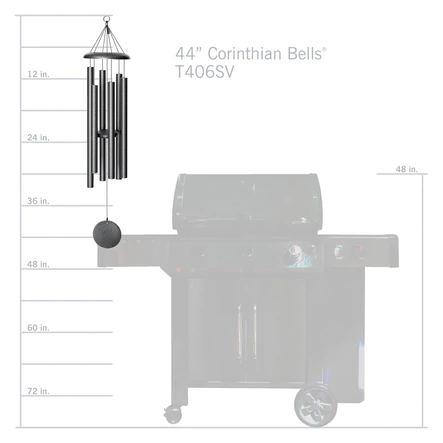 Corinthian Bells® 44-inch Windchime - Black